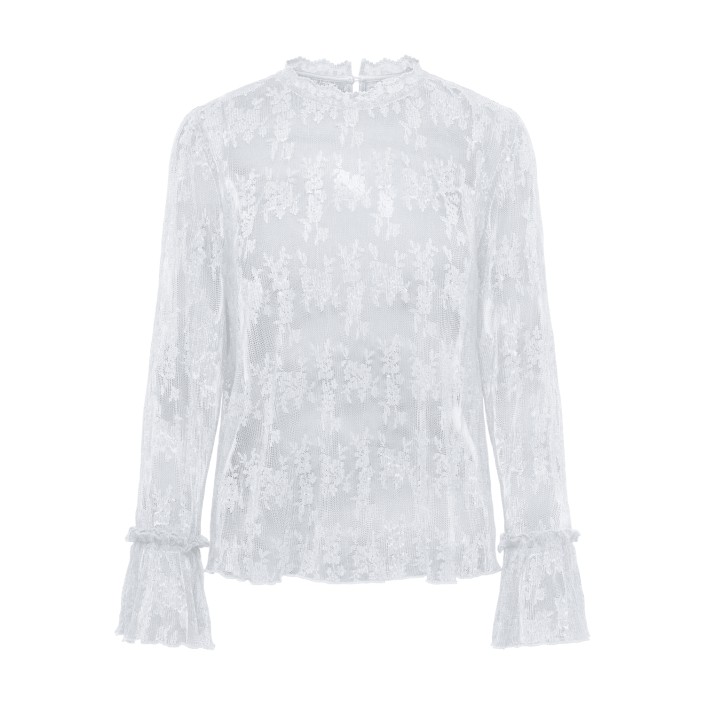 Only ONLCRISMA L/S O-NECK TOP WVN Bright White | Freewear ONLCRISMA L/S O-NECK TOP WVN - www.freewear.nl - Freewear