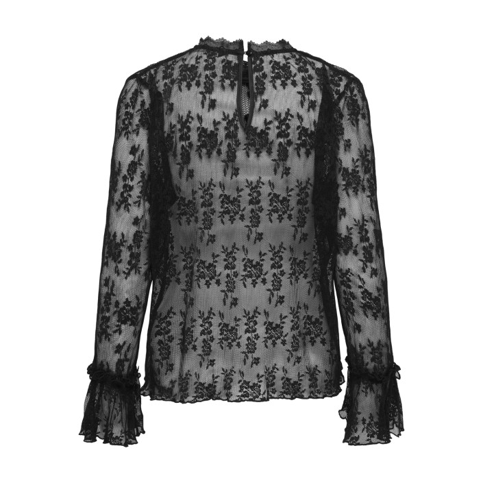 Only ONLCRISMA L/S O-NECK TOP WVN Black | Freewear ONLCRISMA L/S O-NECK TOP WVN - www.freewear.nl - Freewear