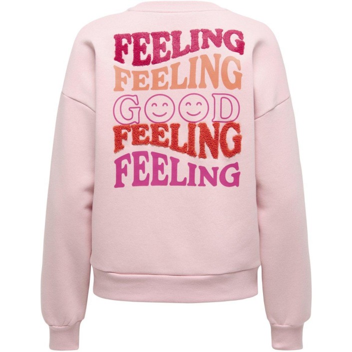Only ONLDAZE L/S O-NECK TERRY PRINT CS W: Rosy Touch/Feeling | Freewear ONLDAZE L/S O-NECK TERRY PRINT CS W: - www.freewear.nl - Freewear