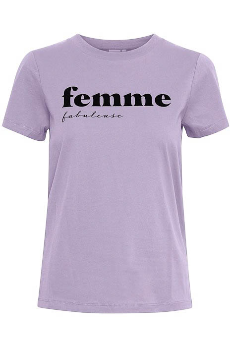 Ichi T-shirt Ihrunela Ss3 20115810 Heirloom Lilac 163812 Dames Maat - XL