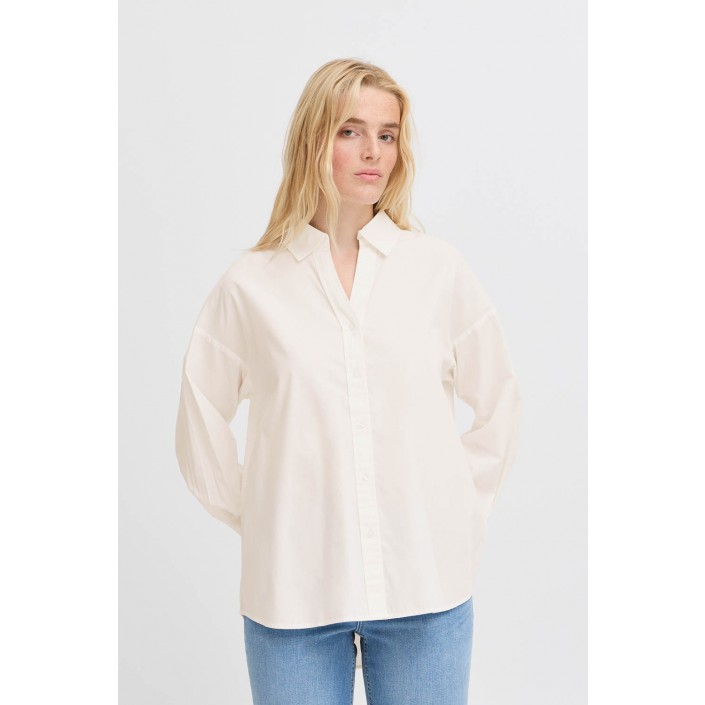 ICHI IHESTAMA SH:Shirts/Blouse Blanc de Blanc | Freewear IHESTAMA SH:Shirts/Blouse - www.freewear.nl - Freewear
