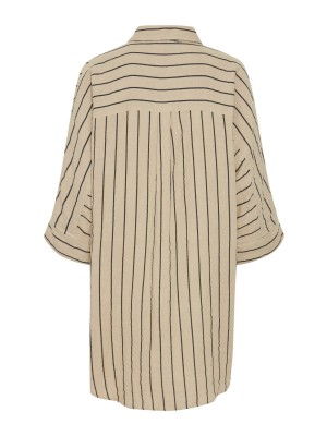 ICHI IAFOXA STRIPED BEACH SH:Shirts/Blous Black Stripe | Freewear IAFOXA STRIPED BEACH SH:Shirts/Blous - www.freewear.nl - Freewear