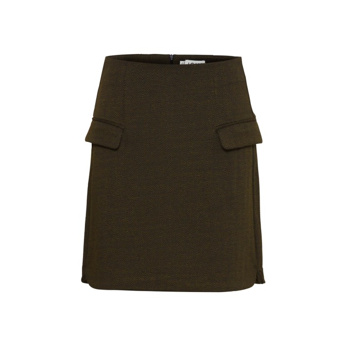 ICHI IHKATE JACQUARD SK5:Skirts BLACK BROWN HERRINGBONE | Freewear IHKATE JACQUARD SK5:Skirts - www.freewear.nl - Freewear