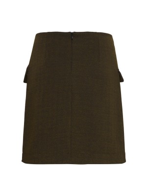 ICHI IHKATE JACQUARD SK5:Skirts BLACK BROWN HERRINGBONE | Freewear IHKATE JACQUARD SK5:Skirts - www.freewear.nl - Freewear