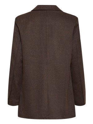 ICHI IHKATE JACQUARD OVERSIZE BL:Jackets BLACK BROWN HERRINGBONE | Freewear IHKATE JACQUARD OVERSIZE BL:Jackets - www.freewear.nl - Freewear