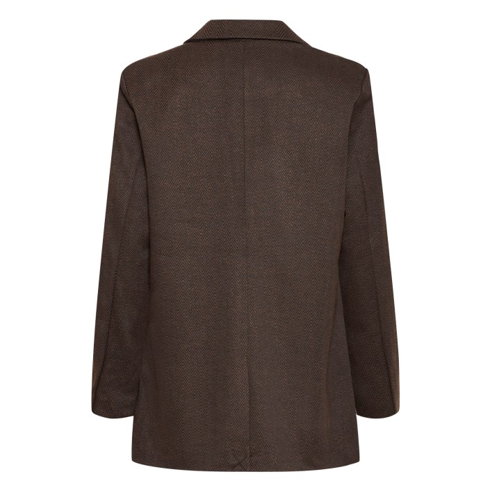 ICHI IHKATE JACQUARD OVERSIZE BL:Jackets BLACK BROWN HERRINGBONE | Freewear IHKATE JACQUARD OVERSIZE BL:Jackets - www.freewear.nl - Freewear