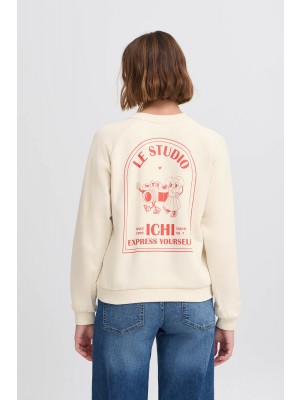 ICHI IHMARROT SW:Sweatshirt Birch | Freewear IHMARROT SW:Sweatshirt - www.freewear.nl - Freewear
