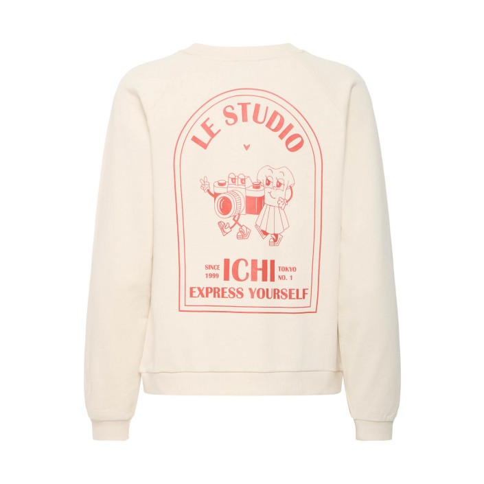 ICHI IHMARROT SW:Sweatshirt Birch | Freewear IHMARROT SW:Sweatshirt - www.freewear.nl - Freewear