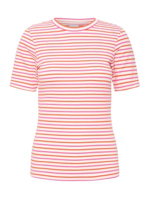 ICHI IHMIRA SS2:T-Shirts Cloud Dancer w. Pink Yarrow | Freewear IHMIRA SS2:T-Shirts - www.freewear.nl - Freewear