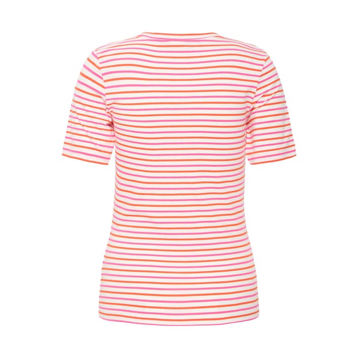 ICHI IHMIRA SS2:T-Shirts Cloud Dancer w. Pink Yarrow | Freewear IHMIRA SS2:T-Shirts - www.freewear.nl - Freewear