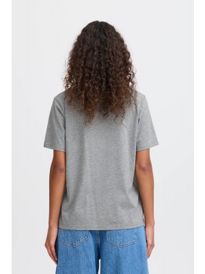 ICHI IHNYNNA SS2:T-Shirts Light grey melange | Freewear IHNYNNA SS2:T-Shirts - www.freewear.nl - Freewear