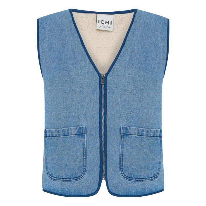 ICHI IHHIRAMO WA:Jackets Authentic Mid Blue  denim | Freewear IHHIRAMO WA:Jackets - www.freewear.nl - Freewear