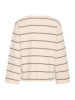 ICHI IHKALA LS:T-Shirts Doeskin stripe | Freewear IHKALA LS:T-Shirts - www.freewear.nl - Freewear