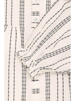 ICHI IHJOSINE SH:Shirts/Blouse Birch w. Black Jacquard Stripe | Freewear IHJOSINE SH:Shirts/Blouse - www.freewear.nl - Freewear