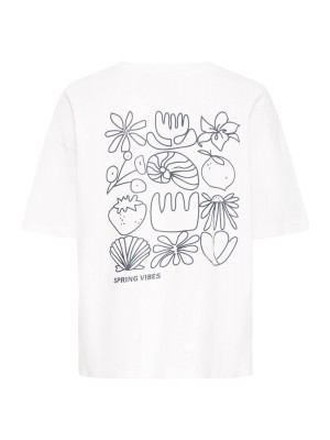 ICHI IHNABINO SS3:T-Shirts Cloud Dancer | Freewear IHNABINO SS3:T-Shirts - www.freewear.nl - Freewear