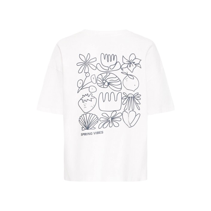 ICHI IHNABINO SS3:T-Shirts Cloud Dancer | Freewear IHNABINO SS3:T-Shirts - www.freewear.nl - Freewear