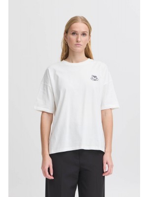 ICHI IHNABINO SS3:T-Shirts Cloud Dancer | Freewear IHNABINO SS3:T-Shirts - www.freewear.nl - Freewear