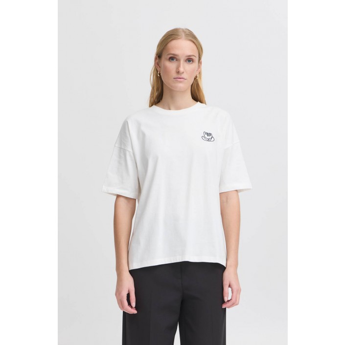 ICHI IHNABINO SS3:T-Shirts Cloud Dancer | Freewear IHNABINO SS3:T-Shirts - www.freewear.nl - Freewear