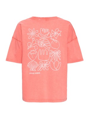 ICHI IHNABINO SS3:T-Shirts Geranium | Freewear IHNABINO SS3:T-Shirts - www.freewear.nl - Freewear