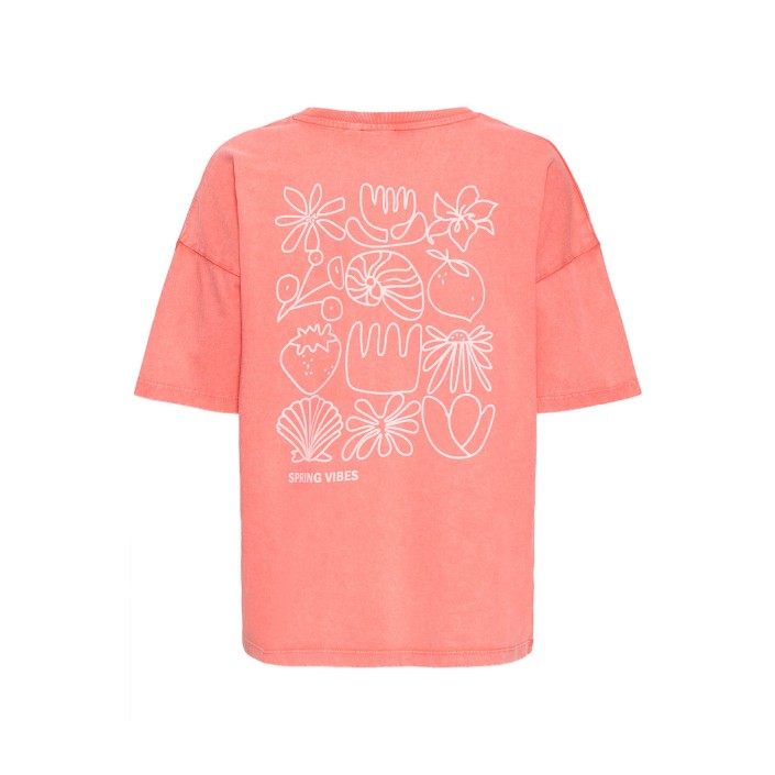 ICHI IHNABINO SS3:T-Shirts Geranium | Freewear IHNABINO SS3:T-Shirts - www.freewear.nl - Freewear