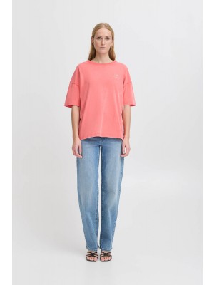 ICHI IHNABINO SS3:T-Shirts Geranium | Freewear IHNABINO SS3:T-Shirts - www.freewear.nl - Freewear