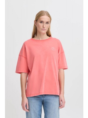 ICHI IHNABINO SS3:T-Shirts Geranium | Freewear IHNABINO SS3:T-Shirts - www.freewear.nl - Freewear