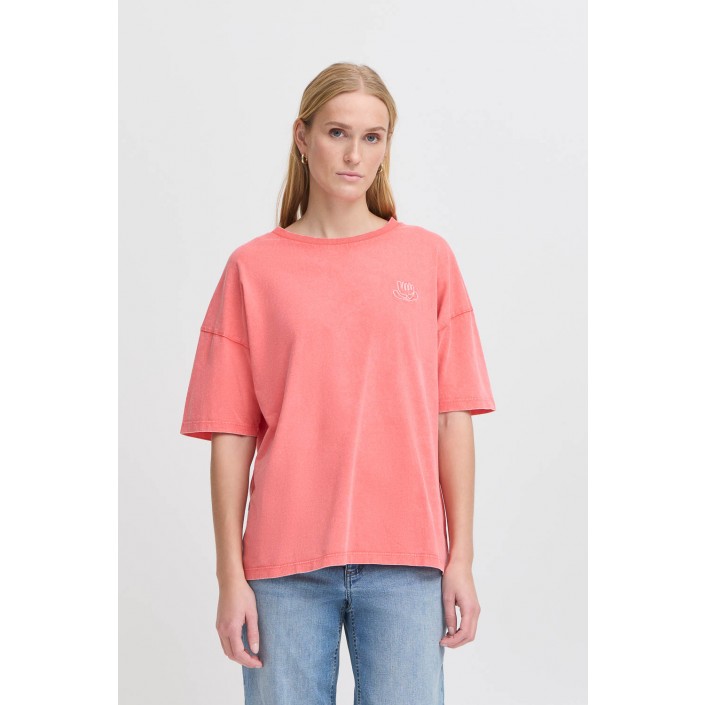 ICHI IHNABINO SS3:T-Shirts Geranium | Freewear IHNABINO SS3:T-Shirts - www.freewear.nl - Freewear