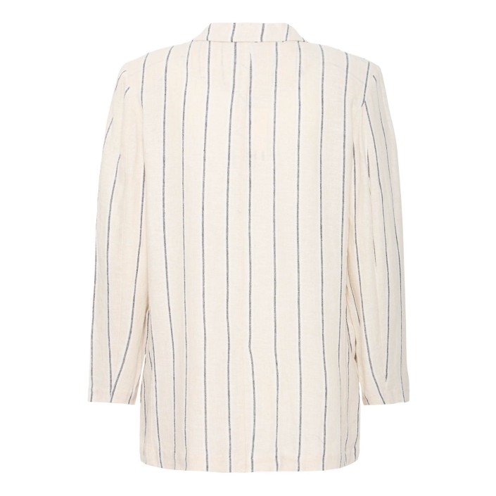 ICHI IHLINNO BL:Jackets Natural Ecru Stripe | Freewear IHLINNO BL:Jackets - www.freewear.nl - Freewear