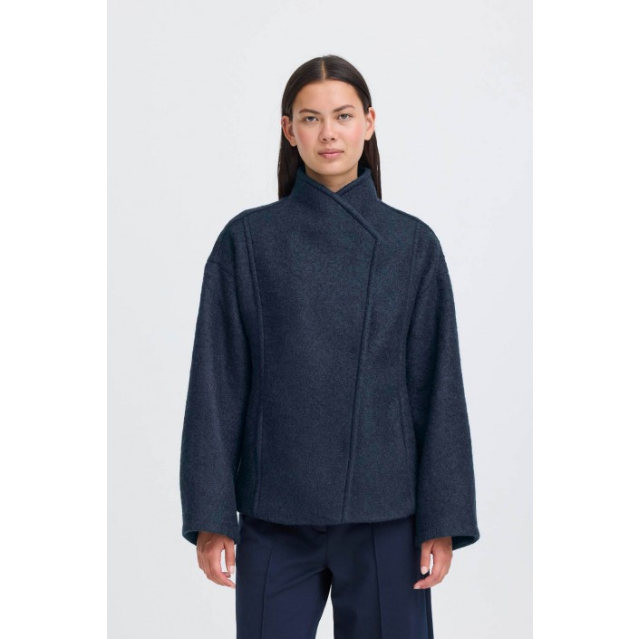 ICHI IHSTIPA JA7:Outerwear Gray Pinstripe | Freewear IHSTIPA JA7:Outerwear - www.freewear.nl - Freewear