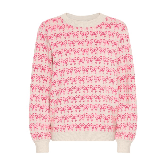ICHI IHBRIELLE LS4:Knit Oatmeal w. Pink Yarrow | Freewear IHBRIELLE LS4:Knit - www.freewear.nl - Freewear
