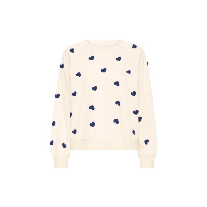 ICHI IHKASURA SW:Sweatshirt PATRIOT BLUE HEART | Freewear IHKASURA SW:Sweatshirt - www.freewear.nl - Freewear