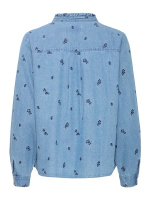 ICHI IHARCHER SH2:Shirts/Blouse DENIM EMB. LIGHT BLUE | Freewear IHARCHER SH2:Shirts/Blouse - www.freewear.nl - Freewear