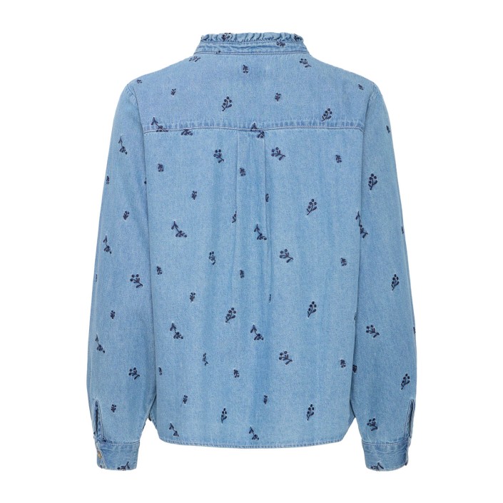 ICHI IHARCHER SH2:Shirts/Blouse DENIM EMB. LIGHT BLUE | Freewear IHARCHER SH2:Shirts/Blouse - www.freewear.nl - Freewear
