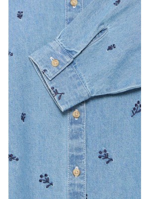 ICHI IHARCHER SH2:Shirts/Blouse DENIM EMB. LIGHT BLUE | Freewear IHARCHER SH2:Shirts/Blouse - www.freewear.nl - Freewear