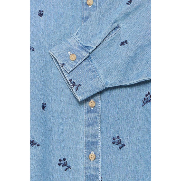 ICHI IHARCHER SH2:Shirts/Blouse DENIM EMB. LIGHT BLUE | Freewear IHARCHER SH2:Shirts/Blouse - www.freewear.nl - Freewear