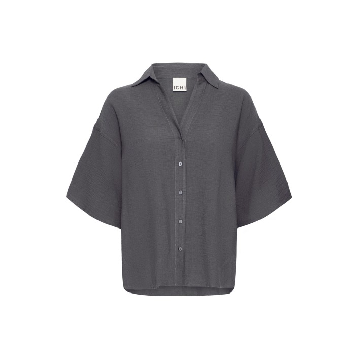 ICHI IHFAZIMA SH:Shirts/Blouse Gray Pinstripe | Freewear IHFAZIMA SH:Shirts/Blouse - www.freewear.nl - Freewear