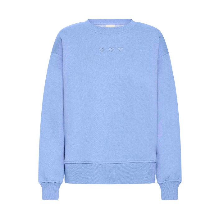ICHI IHOLINNE SW:Sweatshirt BLUE YONDER MELANGE | Freewear IHOLINNE SW:Sweatshirt - www.freewear.nl - Freewear