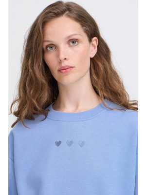 ICHI IHOLINNE SW:Sweatshirt BLUE YONDER MELANGE | Freewear IHOLINNE SW:Sweatshirt - www.freewear.nl - Freewear