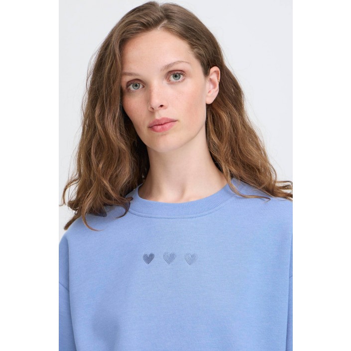 ICHI IHOLINNE SW:Sweatshirt BLUE YONDER MELANGE | Freewear IHOLINNE SW:Sweatshirt - www.freewear.nl - Freewear