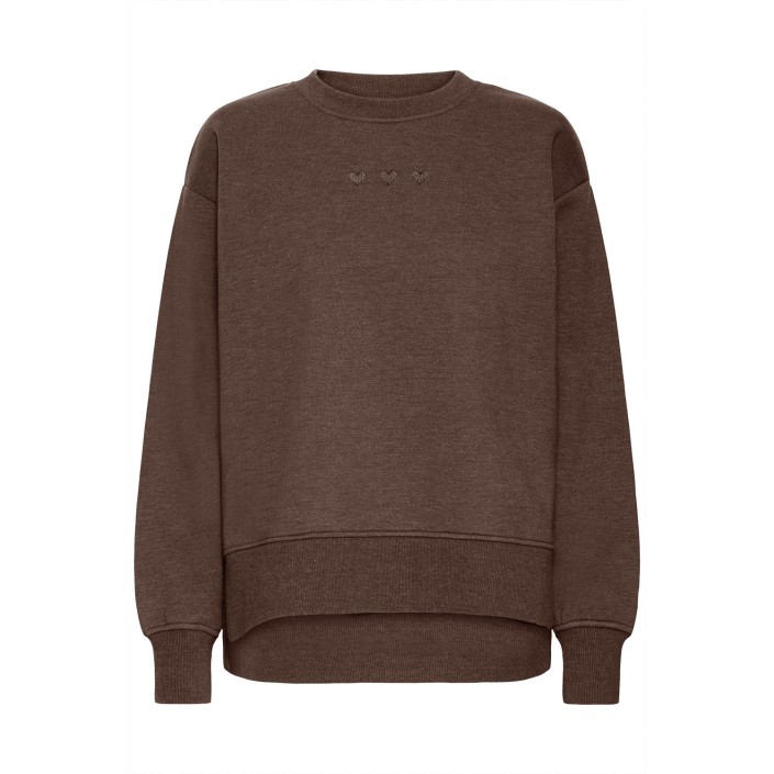 ICHI IHOLINNE SW:Sweatshirt Coffee Bean Melange | Freewear IHOLINNE SW:Sweatshirt - www.freewear.nl - Freewear