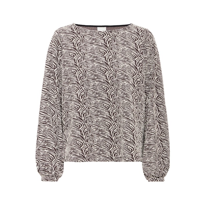 ICHI IHOELLY SW3:Sweatshirt COFFEE BEAN / BIRCH | Freewear IHOELLY SW3:Sweatshirt - www.freewear.nl - Freewear