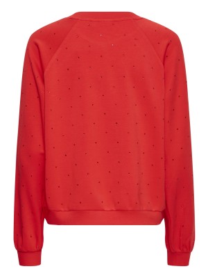 ICHI IHAMIAS LS:Sweatshirt Racing Red | Freewear IHAMIAS LS:Sweatshirt - www.freewear.nl - Freewear