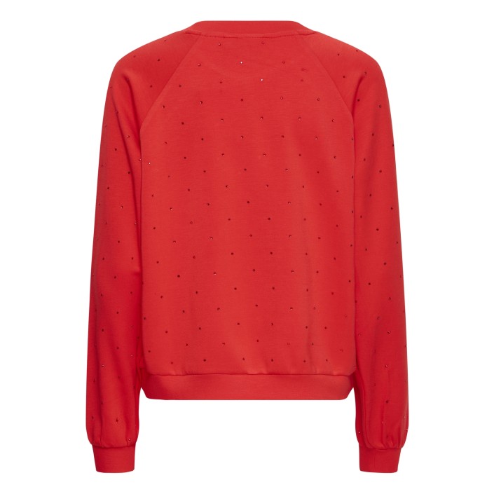 ICHI IHAMIAS LS:Sweatshirt Racing Red | Freewear IHAMIAS LS:Sweatshirt - www.freewear.nl - Freewear