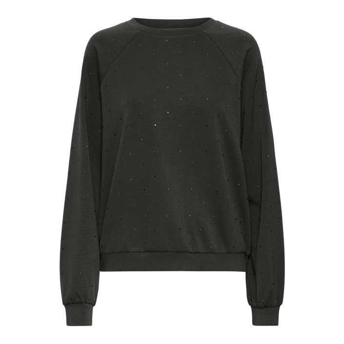 ICHI IHAMIAS LS:Sweatshirt Black | Freewear IHAMIAS LS:Sweatshirt - www.freewear.nl - Freewear