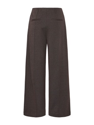 ICHI IHKATE JACQUARD LONG PA:Pants BLACK BROWN HERRINGBONE | Freewear IHKATE JACQUARD LONG PA:Pants - www.freewear.nl - Freewear