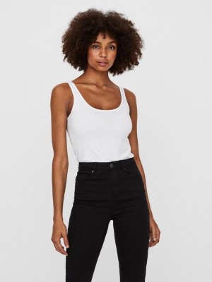 Vero Moda:Vero Moda VMMAXI MY SOFT  LONG TANK TOP NOOS Bright White | Freewear VMMAXI MY SOFT  LONG TANK TOP NOOS - www.freewear.nl - Freewear