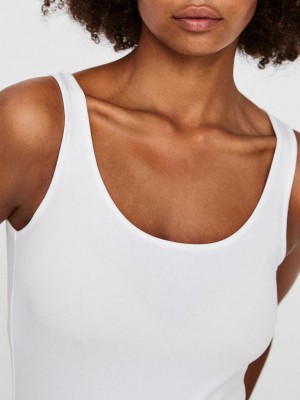 Vero Moda:Vero Moda VMMAXI MY SOFT  LONG TANK TOP NOOS Bright White | Freewear VMMAXI MY SOFT  LONG TANK TOP NOOS - www.freewear.nl - Freewear