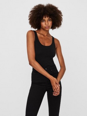 Vero Moda VMMAXI MY SOFT  LONG TANK TOP NOOS Black | Freewear VMMAXI MY SOFT  LONG TANK TOP NOOS - www.freewear.nl - Freewear