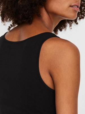 Vero Moda VMMAXI MY SOFT  LONG TANK TOP NOOS Black | Freewear VMMAXI MY SOFT  LONG TANK TOP NOOS - www.freewear.nl - Freewear