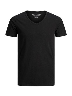 Jack and Jones BASIC V-NECK TEE S/S NOOS BLACK | Freewear